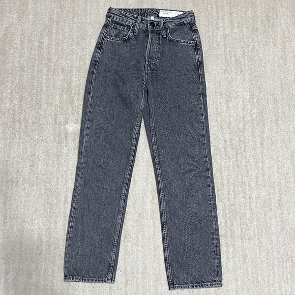 rag & bone Denim - Rag & Bone Maya High Rise Ankle Slim Callie Rigid Gray 23 Jeans Denim $255